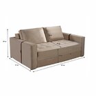 Sofá Cama 02 Lugares 147x97cm Atalaia Bege Claro