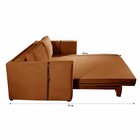 Sofá Cama 02 Lugares 147x97cm Atalaia Marrom Terracota