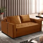 Sofá Cama 02 Lugares 147x97cm Atalaia Marrom Terracota