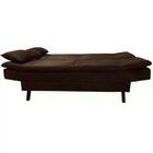 Sofa Cama 02 Lugares Alexa Suede Marrom Rm Milani Store