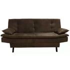 Sofa Cama 02 Lugares Alexa Suede Marrom Rm Milani Store
