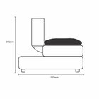 Sofá Cama 02 Lugares Com 02 Almofadas Virgínia Plus Bege