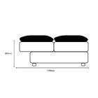 Sofá Cama 02 Lugares Com 02 Almofadas Virgínia Plus Bege