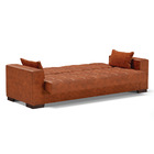 Sofá Cama 02 Lugares Lisboa Corino Glow Nozes Tana Decor