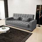 Sofá Cama 02 Lugares Lisboa Linho Grafite Tana Decor