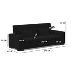 Sofá Cama 02 Lugares Lisboa Linho Preto Tana Decor