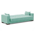 Sofá Cama 02 Lugares Lisboa Suede Azul Turquesa Tana Decor