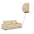 Sofá Cama 02 Lugares Lisboa Veludo Off White Tana Decor