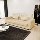 Sofá Cama 02 Lugares Lisboa Veludo Off White Tana Decor