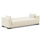 Sofá Cama 02 Lugares Lisboa Veludo Pés De Madeira - D'rossi -