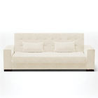 Sofá Cama 02 Lugares Lisboa Veludo Pés De Madeira - D'rossi -