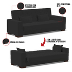 Sofá Cama 02 Lugares Lisboa Veludo Pés De Madeira - D'rossi -