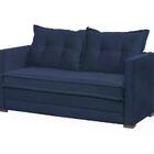 Sofa Cama 02 Lugares Londres Suede Azul Dmonegatto