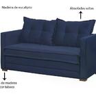 Sofa Cama 02 Lugares Londres Suede Azul Dmonegatto
