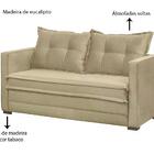 Sofa Cama 02 Lugares Londres Suede Bege Dmonegatto