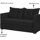 Sofa Cama 02 Lugares Londres Suede Preto Dmonegatto