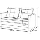 Sofa Cama 02 Lugares Londres Suede Vermelho Dmonegatto