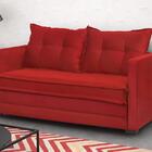 Sofa Cama 02 Lugares Londres Suede Vermelho Dmonegatto