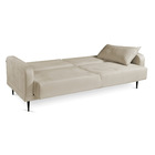 Sofá Cama 03 Lugares Angel Veludo Kaki Pés Tabaco - D'rossi