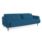 Sofá Cama 03 Lugares Angel Veludo Marinho Pés Tabaco - D'rossi