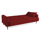 Sofá Cama 03 Lugares Angel Veludo Marsala Pés Tabaco - D'rossi