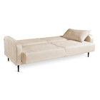 Sofá Cama 03 Lugares Angel Veludo Perola Pés Tabaco - D'rossi