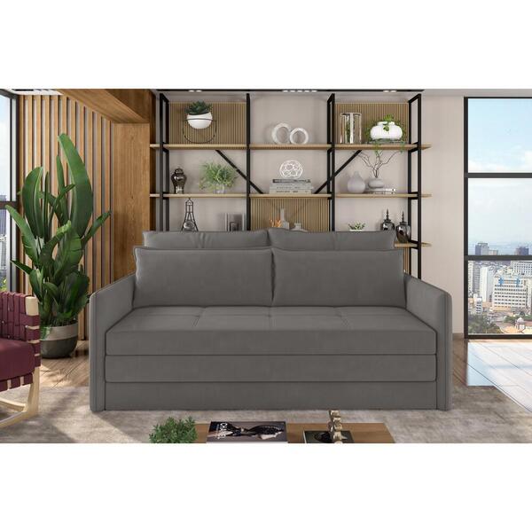 Sofá Cama 1,67m 2 Lugares Suede Veludo Multimóveis Cr45021 Ci