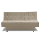 Sofá Cama 1,80m 3 Lugares Barbara Suede Bege Adonai Estofados