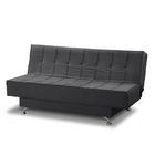 Sofá Cama 1,80m 3 Lugares Barbara Suede Cinza Adonai Estofados