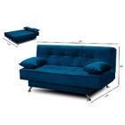 Sofá Cama 1,80m Flórida Suede Azul Mirra Decor