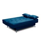 Sofá Cama 1,80m Flórida Suede Azul Mirra Decor
