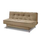 Sofá Cama 1,80m Flórida Suede Bege Mirra Decor