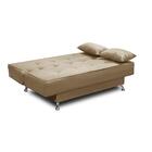 Sofá Cama 1,80m Flórida Suede Bege Mirra Decor