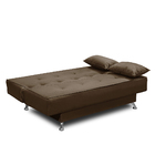 Sofá Cama 1,80m França Suede Marrom Adonai Estofados