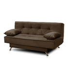 Sofá Cama 1,80m França Suede Marrom Adonai Estofados