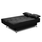 Sofá Cama 1,80m França Suede Preto Adonai Estofados