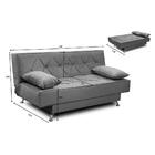 Sofá Cama 1,80m Iara Suede Bege Rover & Beato