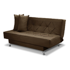 Sofá Cama 1,80m Íris Suede Marrom Adonai Estofados