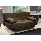 Sofá Cama 1,80m Íris Suede Marrom Adonai Estofados