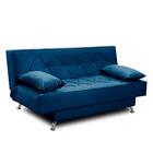 Sofá Cama 1,80m Istambul Suede Azul Mirra Decor