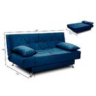 Sofá Cama 1,80m Istambul Suede Azul Mirra Decor