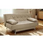 Sofá Cama 1,80m Istambul Suede Bege Mirra Decor
