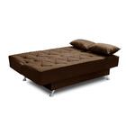 Sofá Cama 1,80m Istambul Suede Marrom Mirra Decor