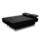 Sofá Cama 1,80m Istambul Suede Preto Mirra Decor