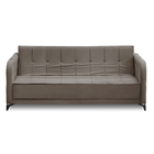 Sofá Cama 1,95m 3 Lugares Betina Suede Cappuccino Adonai Esto