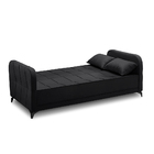 Sofá Cama 1,95m 3 Lugares Betina Suede Preto Adonai Estofados