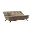 Sofá Cama 190cm 3 Lugares Firenze Sofá Firenze Suede Areia