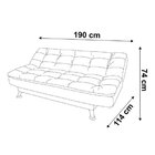 Sofá Cama 190cm 3 Lugares Firenze Sofá Firenze Suede Marrom