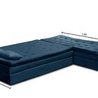 Sofá Cama 1 E 2 Lugares Natalia Suede Azul Madelina Decor