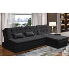 Sofá Cama 1 E 2 Lugares Natalia Suede Preto Madelina Decor